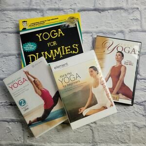 Yoga Novice Bundle of Yoga for Dummies Book and 3 DVDs